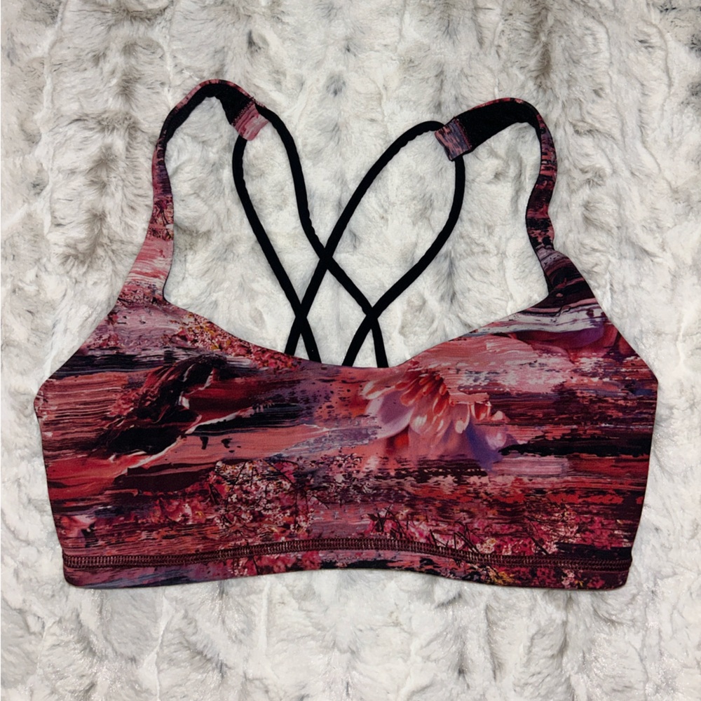 lululemon athletica Pink and Black Sports Bra